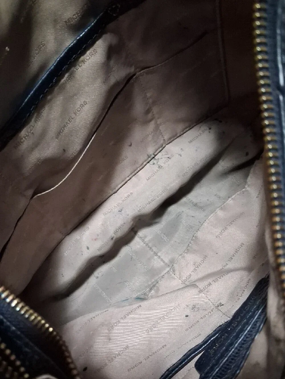 Michael Kors Black Pebbled Leather Hobo with Gold Hardware